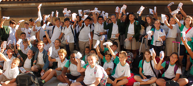Alumnos del Colegio La Anunciata de Tudela