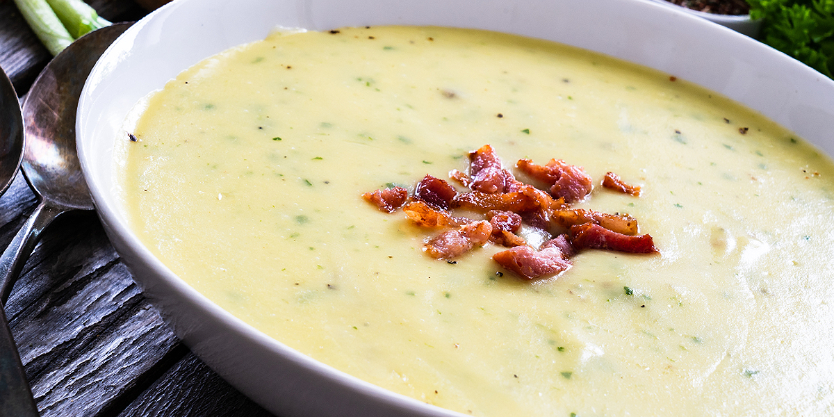 Crema de alcachofas con crujiente de jamÃ³n