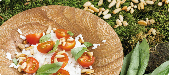 Ensalada de arroz al “pesto”