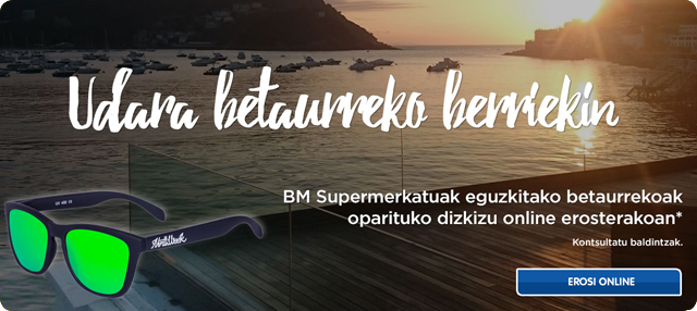 Eguzki betaurrekoak oparitzen dizkizugu, online bidez erosteagatik