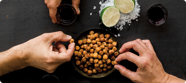 Garbanzos fritos de aperitivo