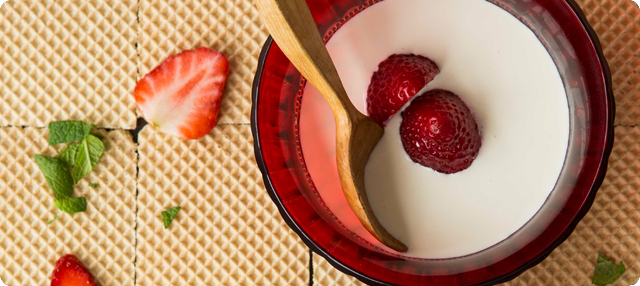 Granizado de fresas y sopa frÃ­a de chocolate blanco