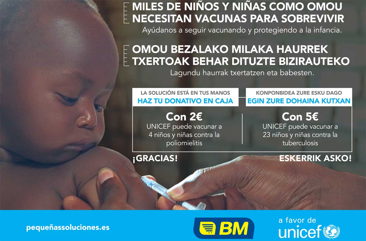 BM Supermercados y UNICEF se unen en busca de pequeñas soluciones para proteger a la infancia